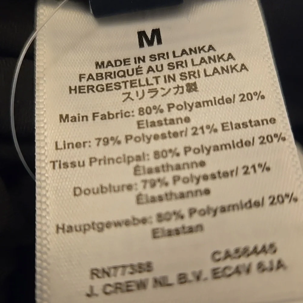 J. Crew V-Neck Ruched One-Piece Swimsuit Bathing Suit Small Medium Large Black - Picture 10 of 13